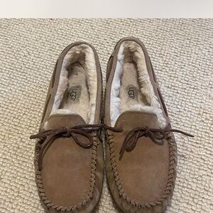 UGG Women's Brown Moccasins with Sheepskin Lining
